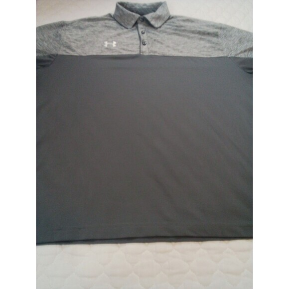 Men's Gray Under Armour Polo  Tone  Shirt No Size Tag Measures XL - Picture 7 of 12